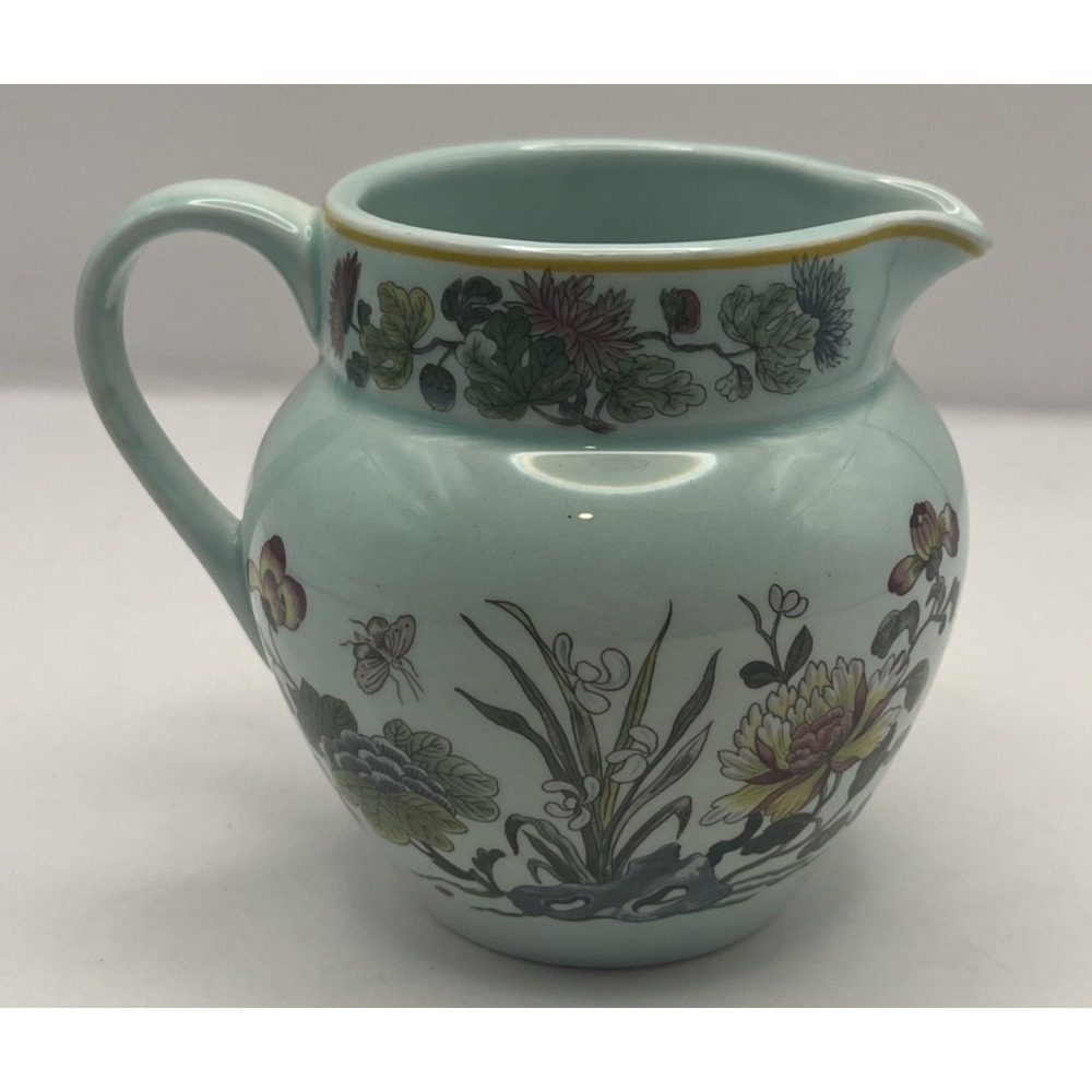 Adams Calyx Ware‎ Ming Jade Creamer English Ironstone Vintage Green